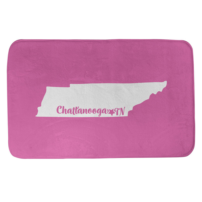 Tapis pour salle de bain en microfibre rectangulaire antidérapant antidérapant, L 17 po x L 21 po, Rose
