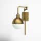 Ostara Single Light Glass Dimmable Plug-in Swing Arm Sconce