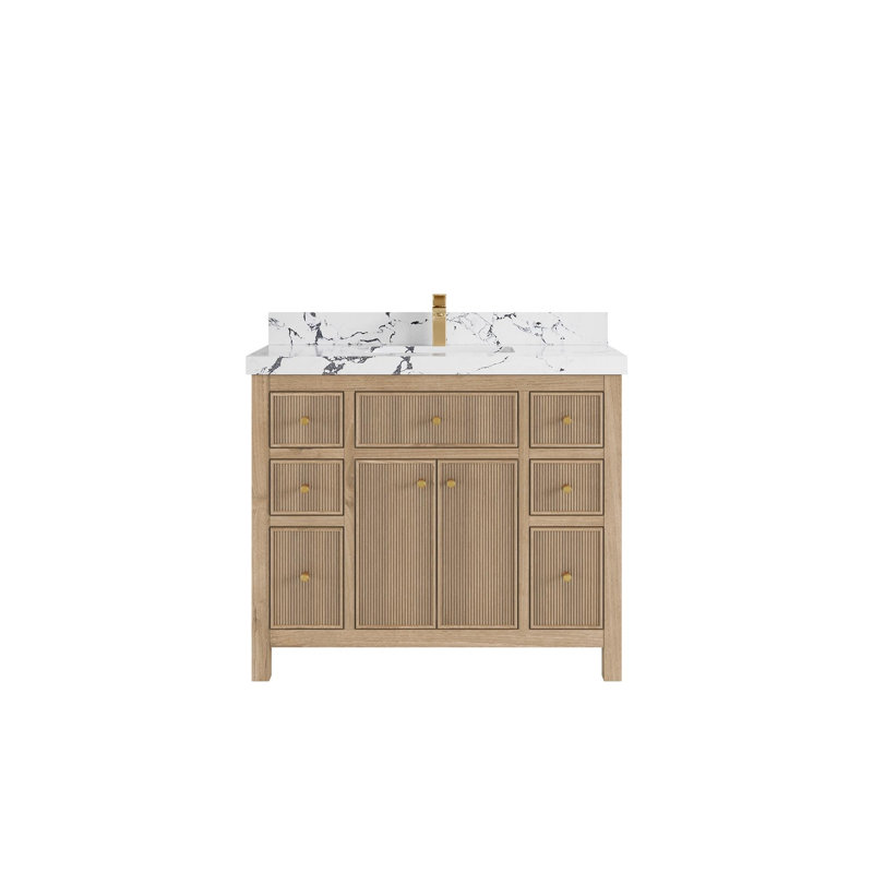 Ensemble de meuble-lavabo simple 42 po avec plateau Rivertown, Viola nuit