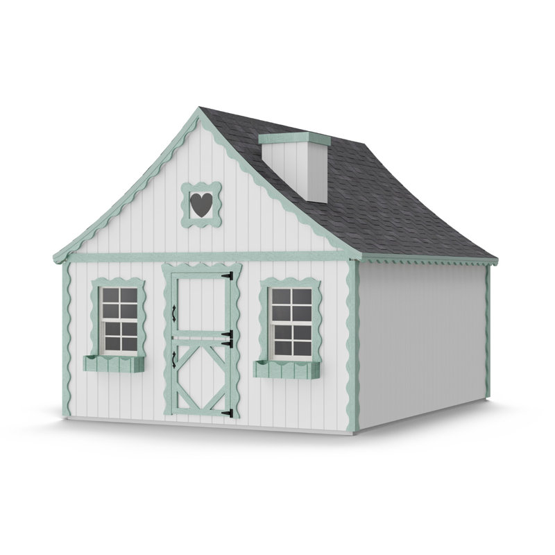 Gingerbread Outdoor Wood Playhouse, 8' x 10', Yes, No