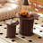 Wooden  Nesting Of Coffee Table With Metal Frame, Set Of 2 Spacious Top Coffee Table Sets With Hidden Storage Space-114138940