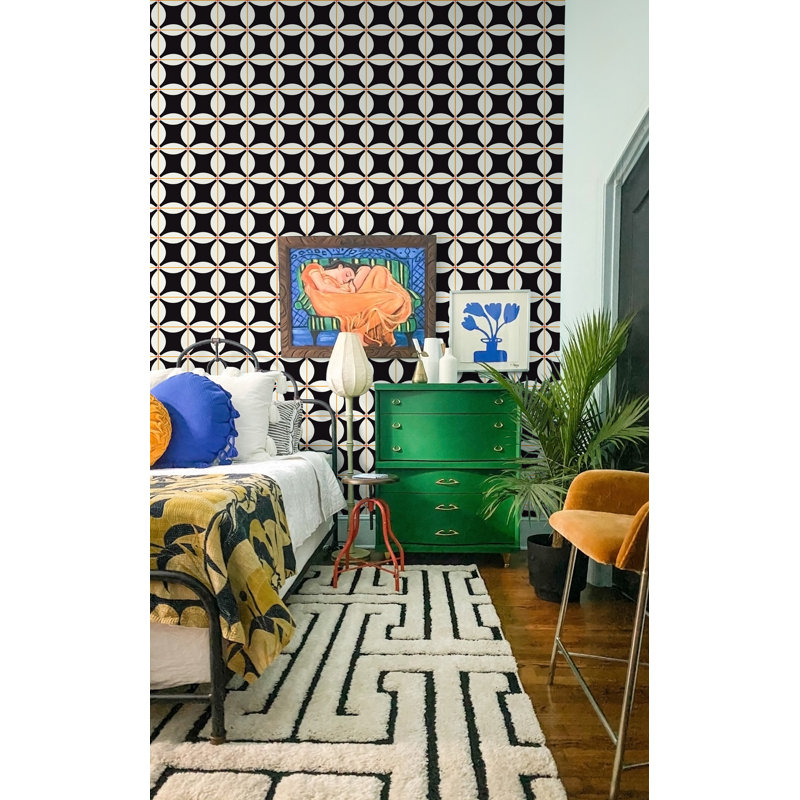 Traveler Tile Wallpaper, Self-Adhesive, Onyx