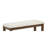 1Pc Rich Wood Finish Beige Fabric Upholstered Bench Wooden Dining Room Furniture