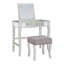 Ensemble de coiffeuse avec miroir et tabouret rembourré assorti Daughtry