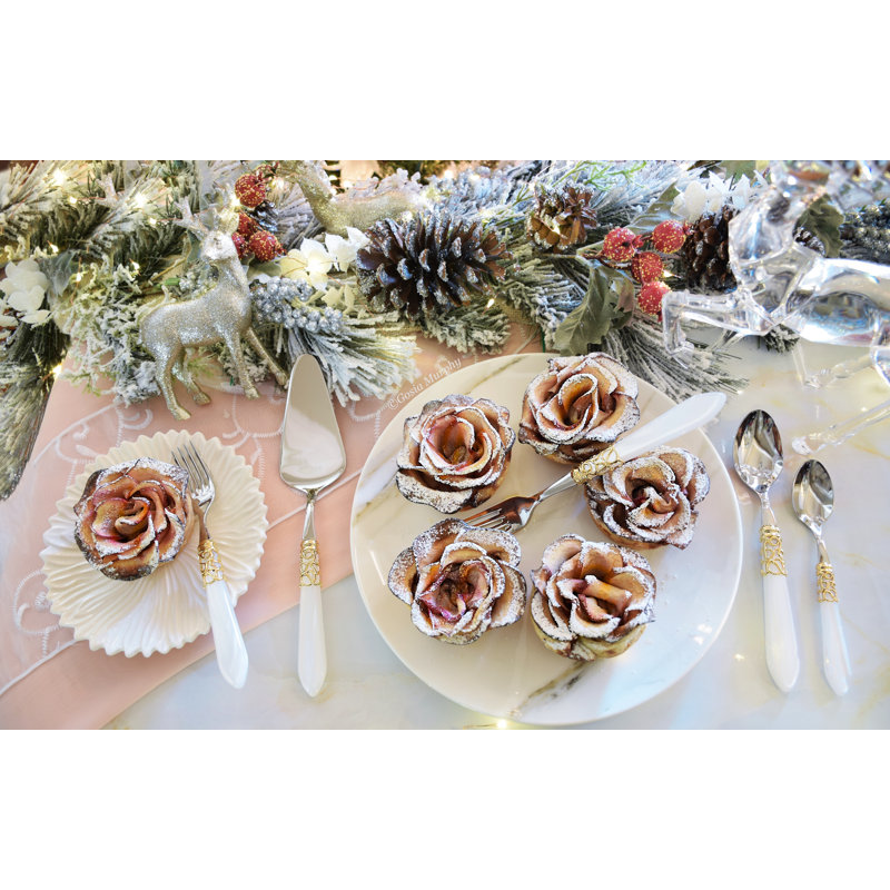 Melodia 5 Piece Place Setting White, Gray