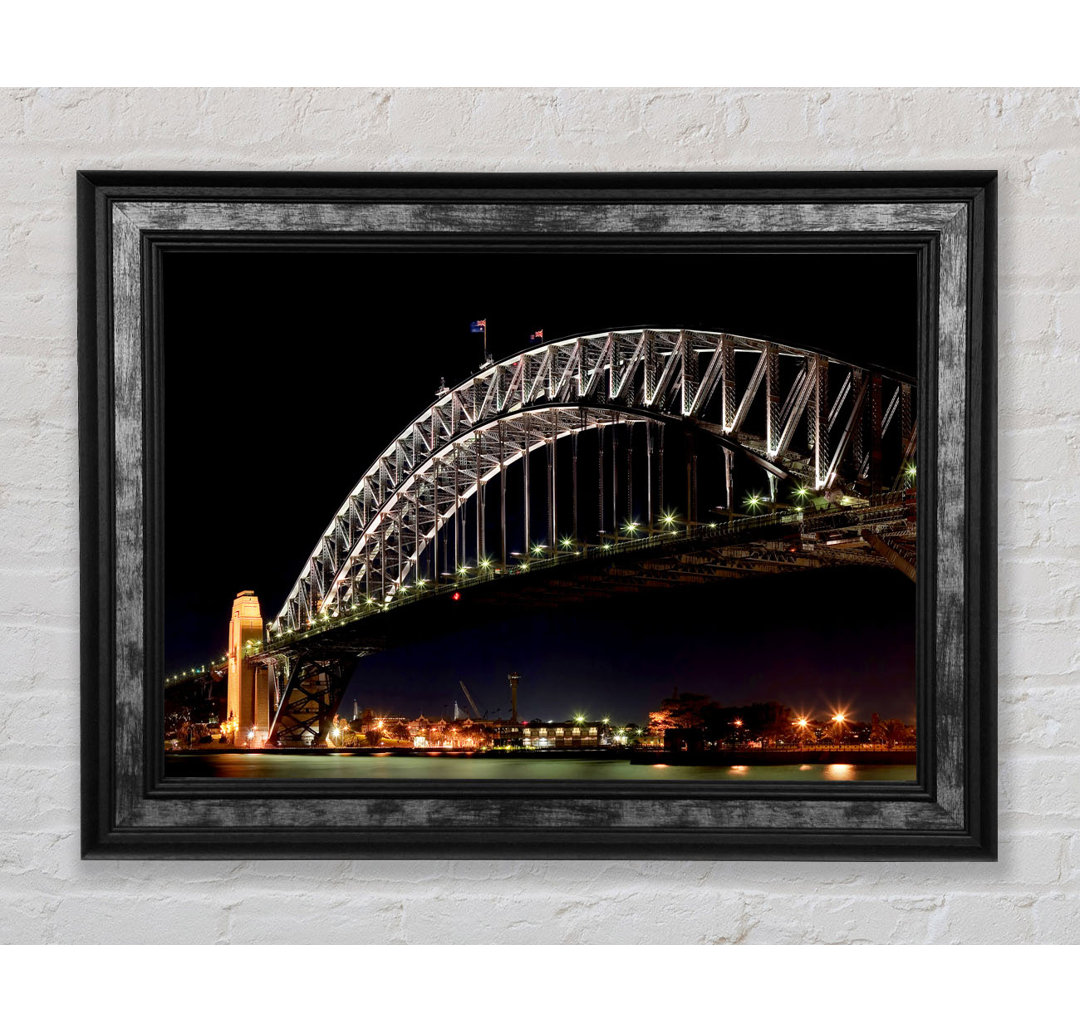 Sydney Harbour Night Light - Einzelne Bilderrahmen Kunstdrucke