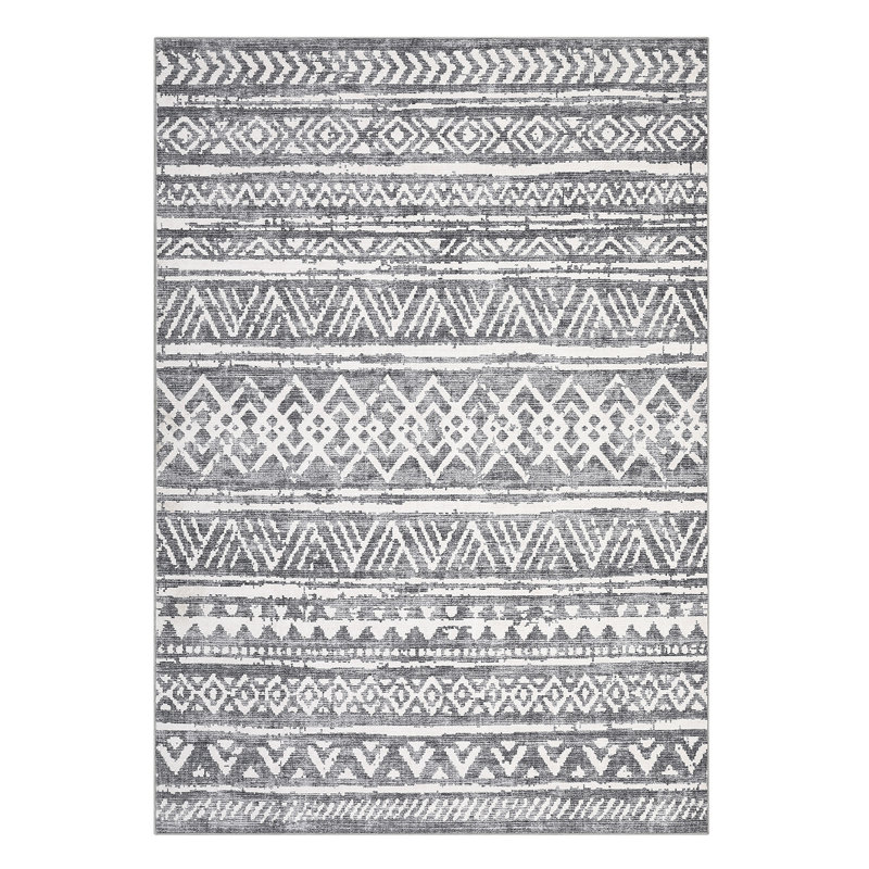 Morocco Machine Washable Rug Non-Slip Area Rug for Living Room Low-Pile Rug Ultra-Thin Rug Modern Indoor Rug for Bedroom Hallway Dining Room Kitchen Office Farmhouse