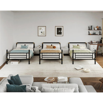 L-Shaped Twin Over Twin Bunk Beds, Convertible Into 3 Individual Twin Beds