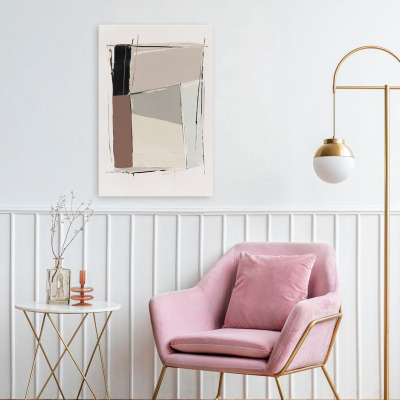 Solde structuré I minimaliste; Forme géométrique moderne abstrait moderne, H 24 po x l 16 po