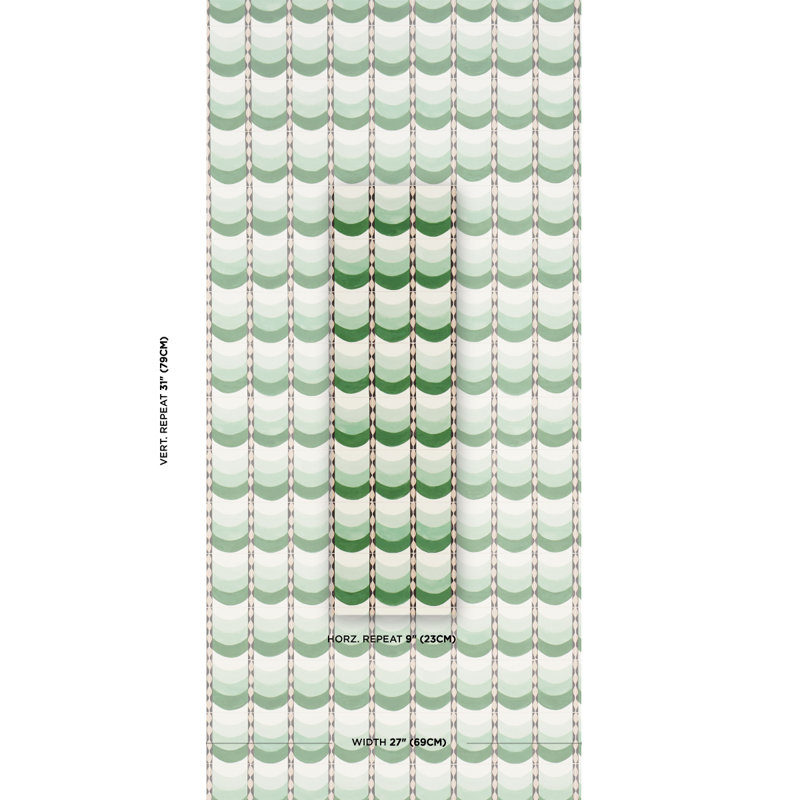 Schumacher x Celerie Kemble Sintra Wallpaper, Green