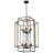 2-Tiers Large 10- Light Dimmable Farmhouse Lantern Square/Rectangle Chandelier-593456087-585117003