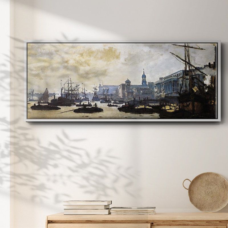 Le port de Londres, 1871 - Toile encadrée, H 24 po x l 60 po