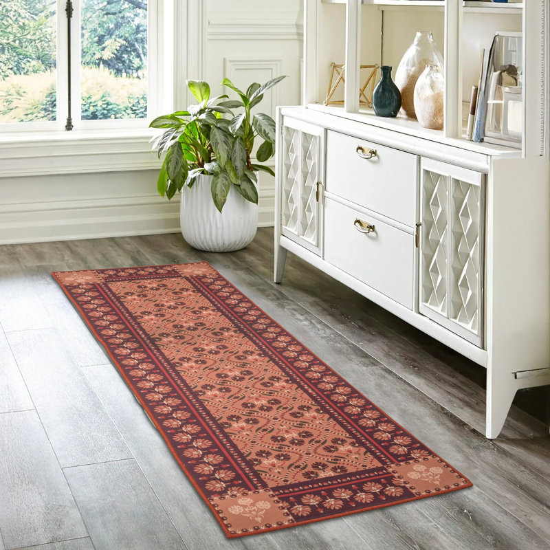 Tapis lavables en velours Della, Tapis de couloir 1 pi 8 po x 5 pi