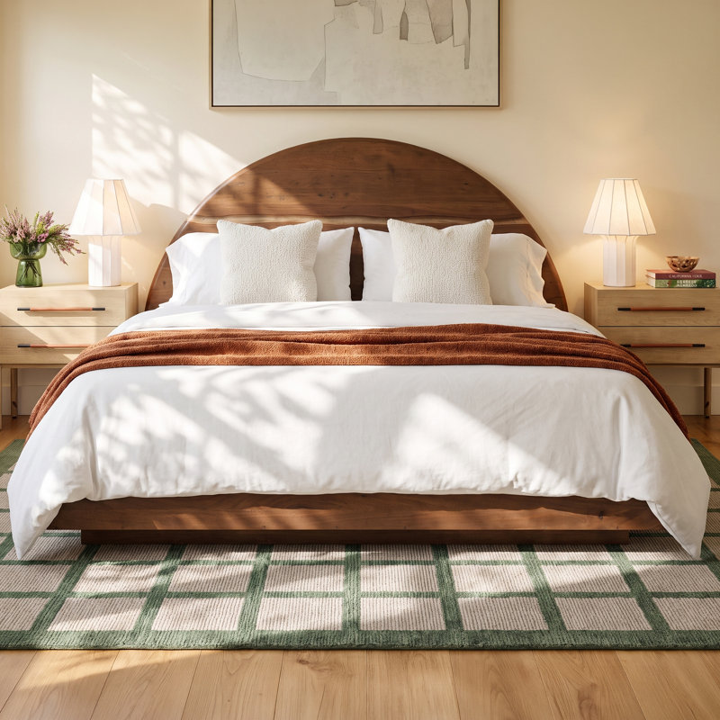 Beau Solid Wood Platform Bed, King