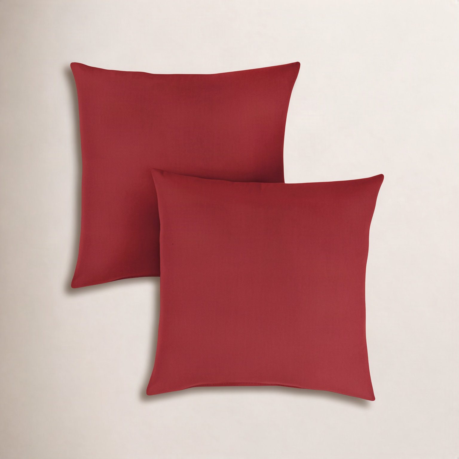 Ashish Sunbrella® Throw Pillow, Square 18", Sunbrella - Canvas Jockey Red