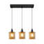 Linear Pendant Light 3 Bulbs E14 Black Gold Made Of Glass And Metal Aliyanah