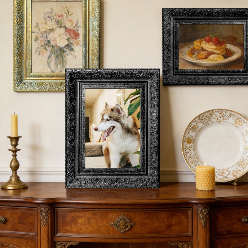 Cadre photo décoratif 1 pièce 5 "x 7" noir pour affichage mural et de table, Black, 1, 5" W x 7" H