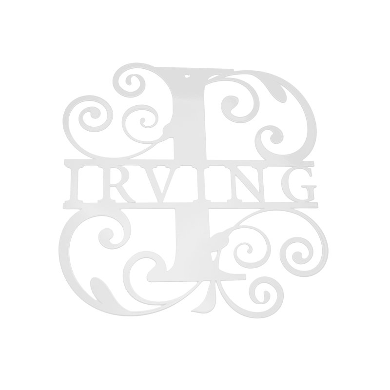 Décoration murale argène, Blanc, H 32 po x l 32 po x P 0,06 po, Lettre I