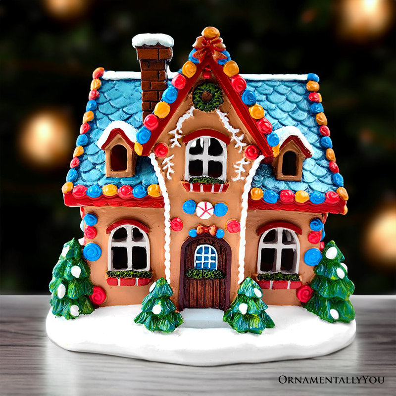 Figurine de Noël de fête des fêtes éclairée Whimsically Sweet Gingerbread