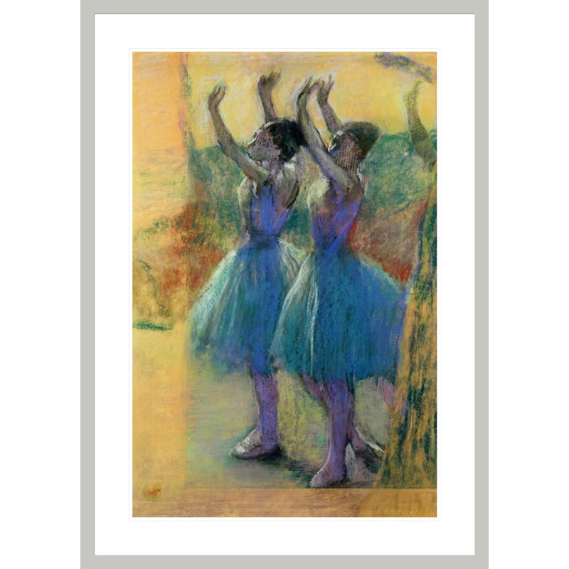«Two Blue Dancers» par Edgar Degas, impression giclée encadrée, H 41,5 po x l 29,74 po