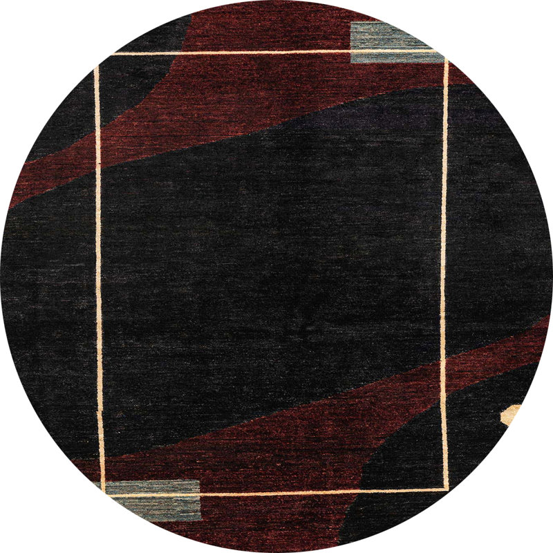 Abstract Indoor Rug, Round 4'
