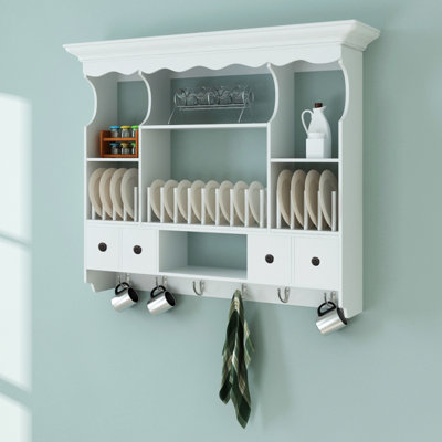 Armoire murale de cuisine en bois blanc