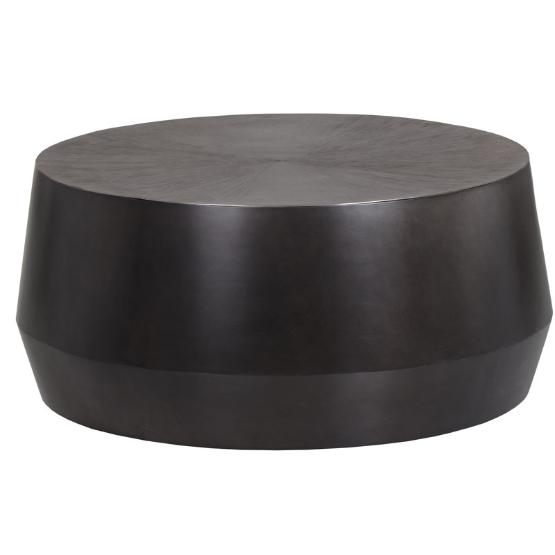 Creed Coffee Table, Gunmetal, 15" H x 34.25" L x 34.25" W