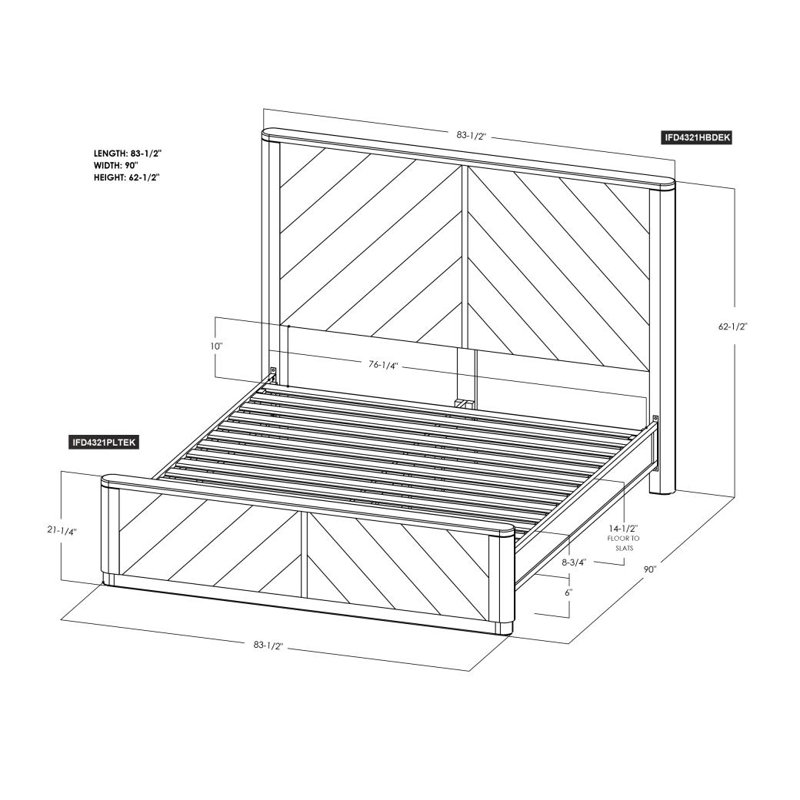 Balam, 6/6 Headboard Eastern King