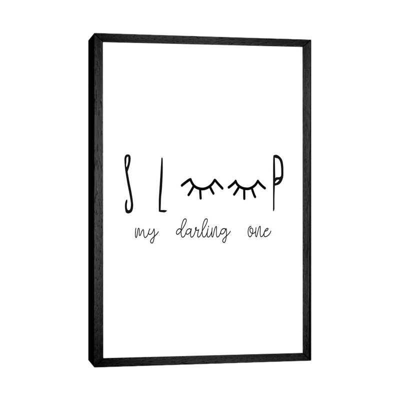 Sleep My Darling One II by Leah Straatsma - Print on Canvas, 101.6cm H x 66.04cm W x 3.81cm D, Black Floater Framed