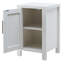 Table de bout rectangulaire en MDF avec armoire à une porte et tablettes de rangement ouvertes Michaella - Blanc-86914065