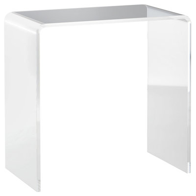 Table de chevet en acrylique transparent 21 po - Design minimaliste, moderne et moderne