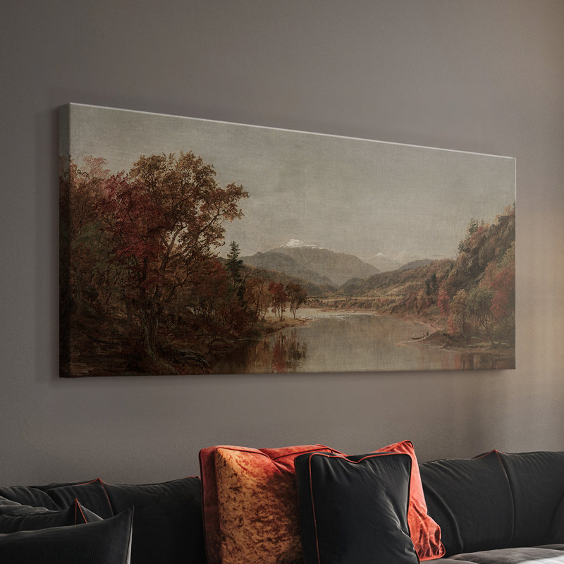 Série paysage - DCCXCVII - Toile tendue avec châssis - Prêt à accrocher, H 16 po x l 32 po