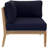 Modway Clearwater Outdoor Patio Teak Wood 4-Piece Sectional Sofa-1252114529