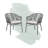 Metal Outdoor Dining Armchair with Cushions