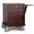 Gerstner International 27.75" Wide 5-Drawer Dark Oak Rolling Cabinet w/ Side Shelf