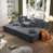 Tissu gris foncé