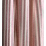 Cotton Blend Striped Sheer Thermal Grommet Curtain Panels