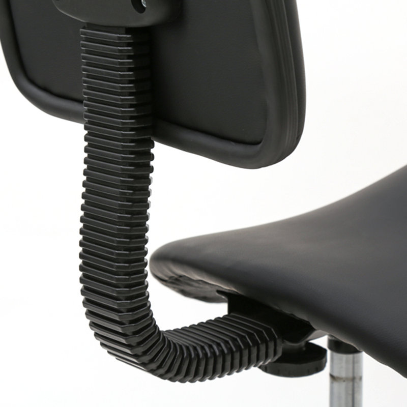 Backed Adjustable Height Ergonomic Lab Stool with Wheels