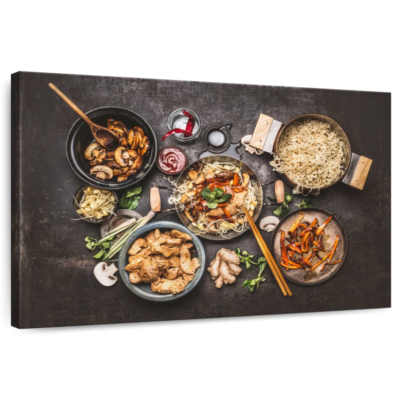 Yarlin Asian Cuisine Noodles, 34" H x 51" W