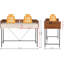 Bureau d'ordinateur 48 po avec 2 tiroirs et quincaillerie en métal-475829309
