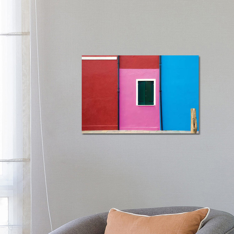 Italy, Burano. Colorful House Walls. by Jaynes Gallery - Wrapped Canvas Print, 45.72cm H x 66.04cm W x 1.905cm D