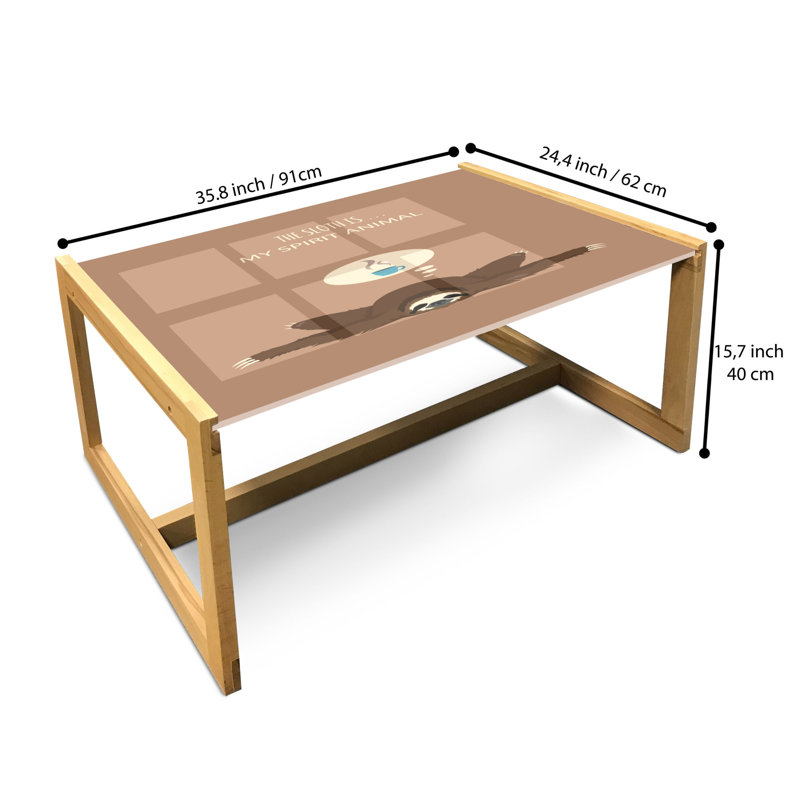 Irek Sled Coffee Table, 40cm H x 91cm W x 62cm D