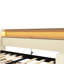 Lit de jour simple avec couchette en magnifique beige - Station de charge, lumières à DEL et support de tête de lit serein-377370969