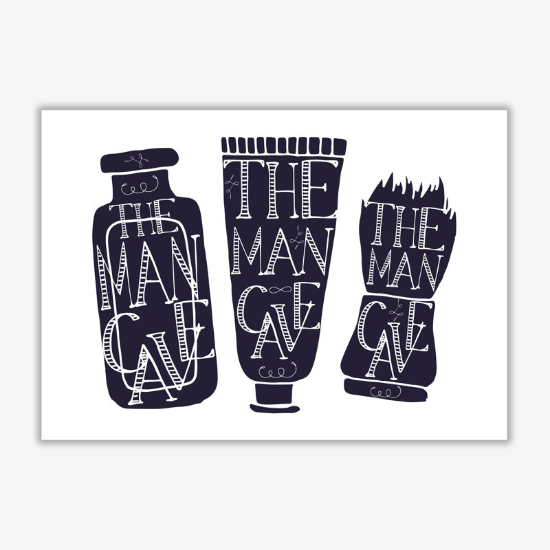 The Man Cave 4 - Print, No Frame, 21 cm H x 30 cm W x 1 cm D