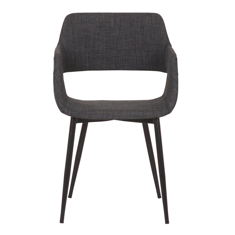 45.72 cm H Upholstered Armchair in Grey, Charcoal