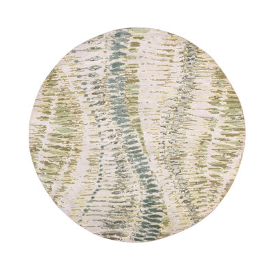 Tapis rond rond en laine nouvel âge 6 pi x 6 pi Caudie