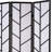 3-Panel Climbing Screen Room Divider, Black