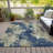 Machine Washable Indoor/Outdoor Xhevrie Navy Rug-111923770