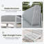 Layinsun 11 Pieces Modern Aluminum Patio Furniture Set With Fire Table, Outdoor Modular Sectional Conversation Set L-shaped Sofa For Backyard-299783479-299783483