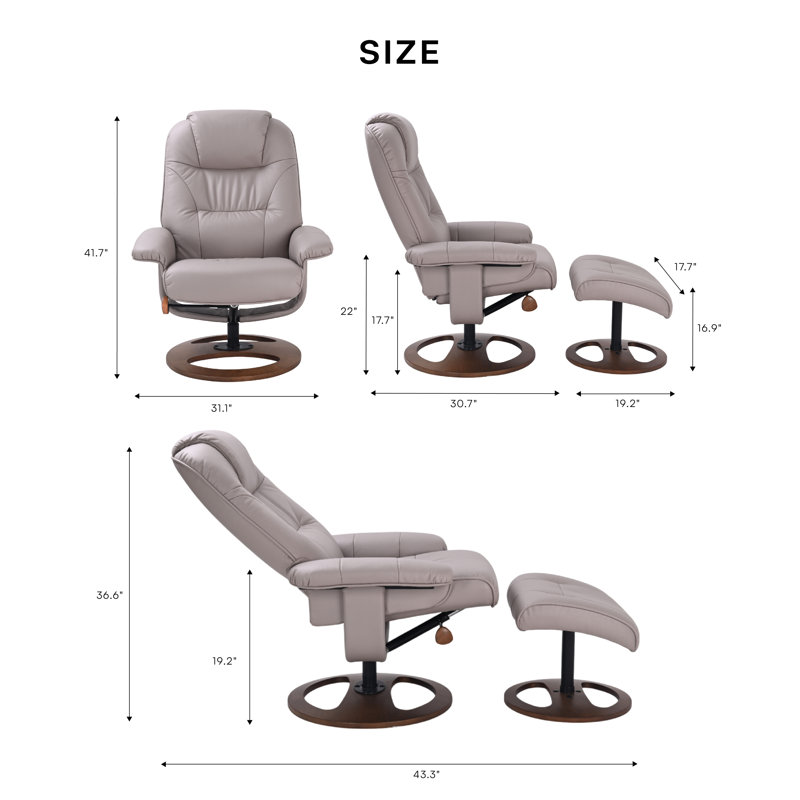 Upholstered Swivel Recliner